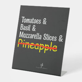 Pizza Margherita W/O Ananas Sockelschild