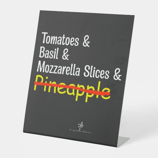 Pizza Margherita W/O Ananas Sockelschild (Vorderseite)