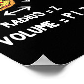 Pizza Math Circle Mathmatics Formeln Poster (Ecke)