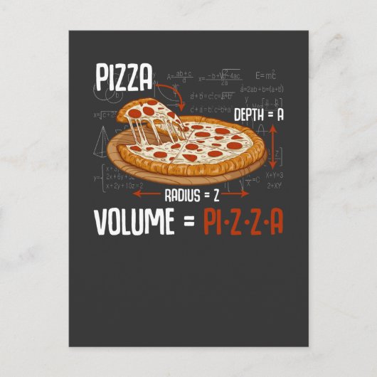 Pizza Mathematics Formel Physik Science Feinschmec Postkarte (Vorderseite)