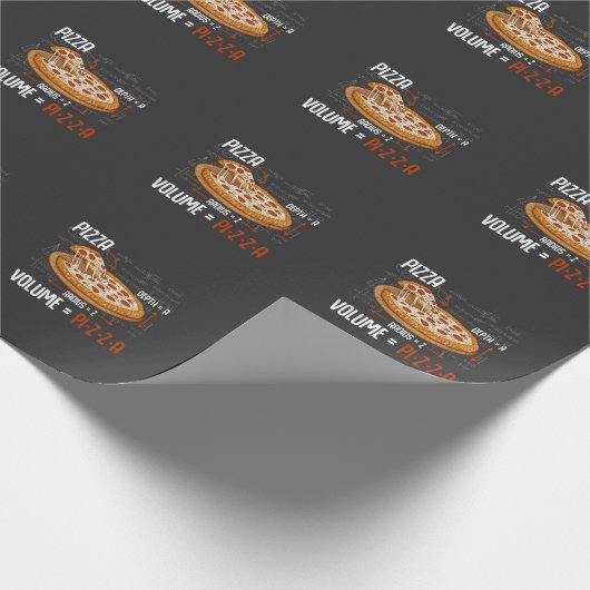 Pizza Mathematics Formula Physics Science Feinschm Geschenkpapier (Ecke)