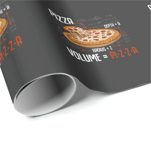 Pizza Mathematics Formula Physics Science Feinschm Geschenkpapier (Rolleneckpunkt)