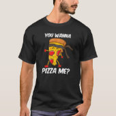 Pizza Me Karate Judo Taekwondo Kämpfer P T-Shirt (Vorderseite)