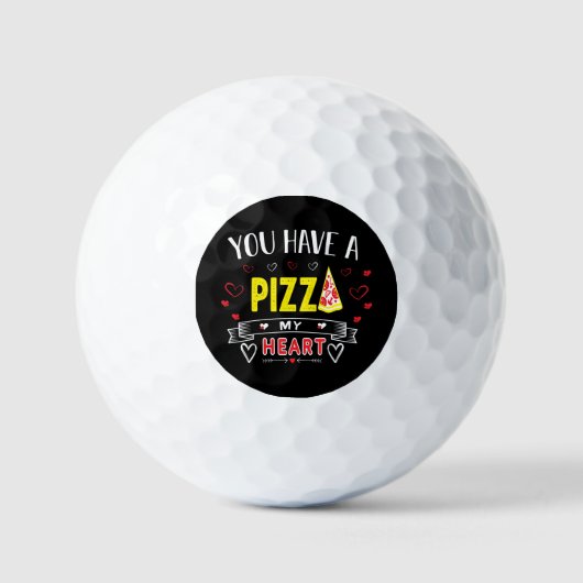 Pizza mein Herz Romantisches Zitat Golfball (Vorderseite)