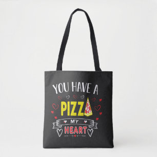 Pizza mein Herz Romantisches Zitat Tasche