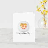 Pizza Mein Herz Valentinstag Karte (Gelbe Blume)