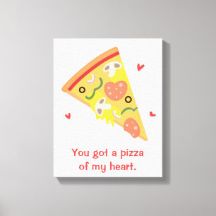 Pizza meines Herzens, Süße Liebes-Puns Leinwanddruck