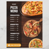 Pizza Menü Pizzeria Restaurant Menü (Vorne)