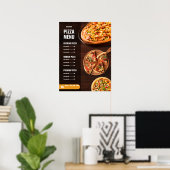Pizza Menü Pizzeria Restaurant Menü Poster (Heimbüro)