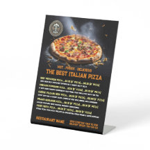 Pizza Menü und Anzeige