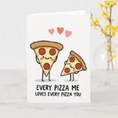 Pizza Mich Liebt Dich Karte (Gelbe Blume)