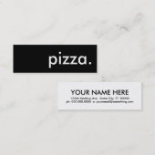 Pizza. Mini Visitenkarte (Vorne/Hinten)
