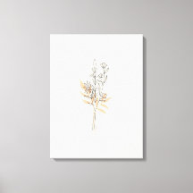 Pizza Minimale Linie Blume Canvas Print