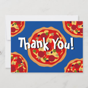 Pizza mit Belag Geburtstagsparty Dankeskarten Dankeskarte