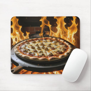 Pizza mit Holzofen Mousepad