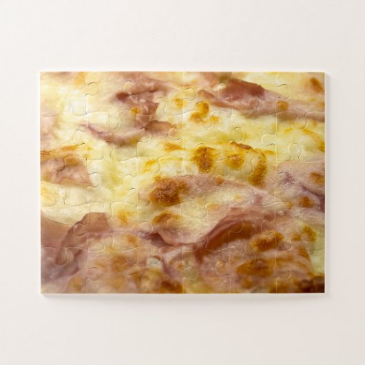 Pizza mit Käse und Cotto prosciutto Puzzle (Horizontal)
