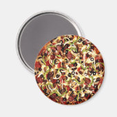Pizza mit Oliven Magnet (Vorderseite/Rückseite)