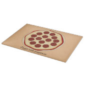 Pizza mit Pepperoni Schneidebrett (Ecke)