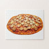 Pizza mit Pepperoni und Wurst Puzzle (Horizontal)