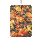 Pizza mit schwarzen Oliven Autolufterfrischer (Rückseite)
