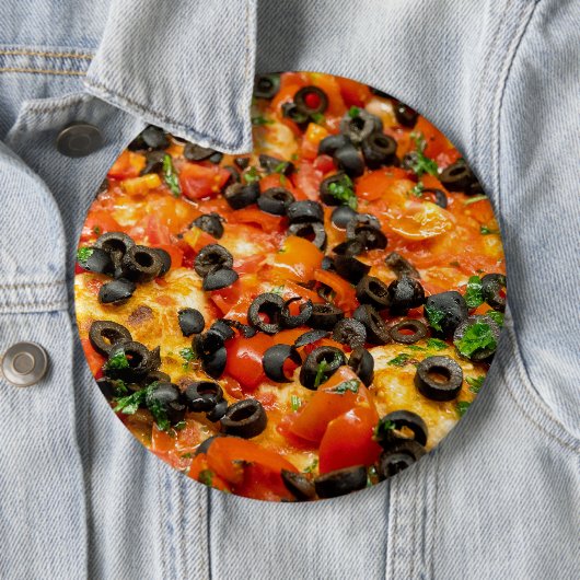 Pizza mit schwarzen Oliven Button (Beispiel)