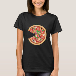 Pizza mit vermisste Scheibe-zusammenpassendem T-Shirt
