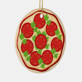 Pizza mit With Tomatoes Keramik Ornament (Rechts)