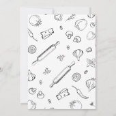 Pizza | Moderne Babydusche Einladung (Rückseite)