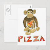Pizza Monkey Postkarte (Vorne/Hinten)