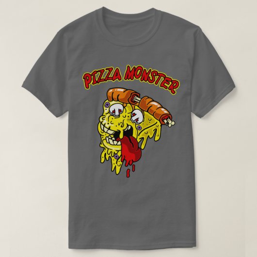 Pizza Monster Funny Pizza Lover Geschenk T-Shirt (Design vorne)
