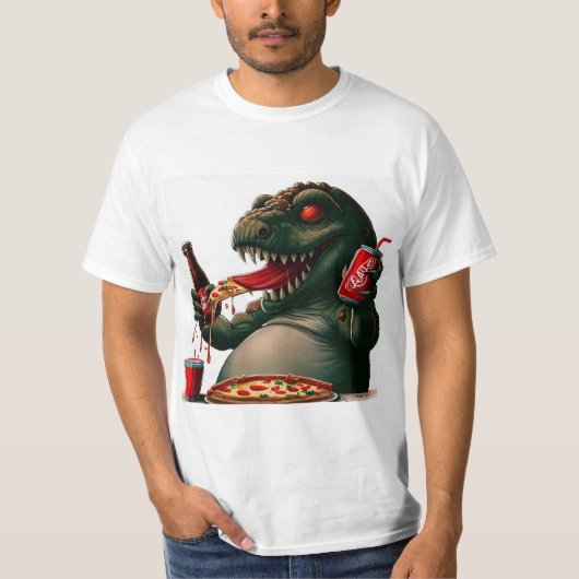 Pizza Monster Trending Giftables T-Shirt (Vorderseite)