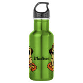 Pizza Mops individuelle Name Wasserflaschen Trinkflasche (Vorderseite)