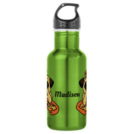Pizza Mops individuelle Name Wasserflaschen Trinkflasche