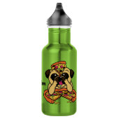Pizza Mops individuelle Name Wasserflaschen Trinkflasche (Rechts)