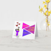 Pizza Mops: Liebe, dass du die Grußkarte abgelegt  Karte (Gelbe Blume)