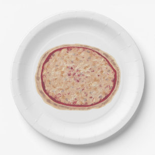Pizza-Motiv Malerei Papier Teller