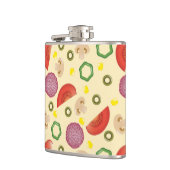 Pizza-Muster 2 Flachmann (Links)