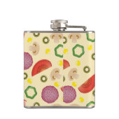 Pizza-Muster 2 Flachmann (Rückseite)