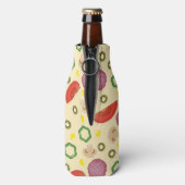 Pizza Muster 2 Flaschenkühler (Flasche Rückseite)