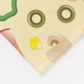 Pizza-Muster 2 Fleecedecke (Ecke)