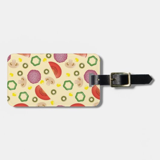 Pizza-Muster 2 Gepäckanhänger (Vorderseite horizontal)