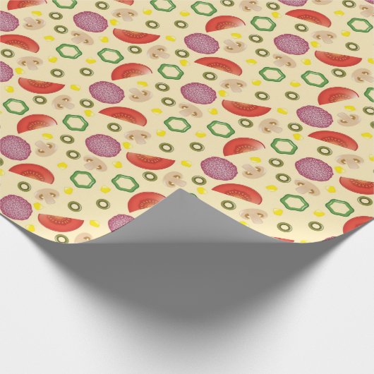 Pizza Muster 2 Geschenkpapier (Ecke)