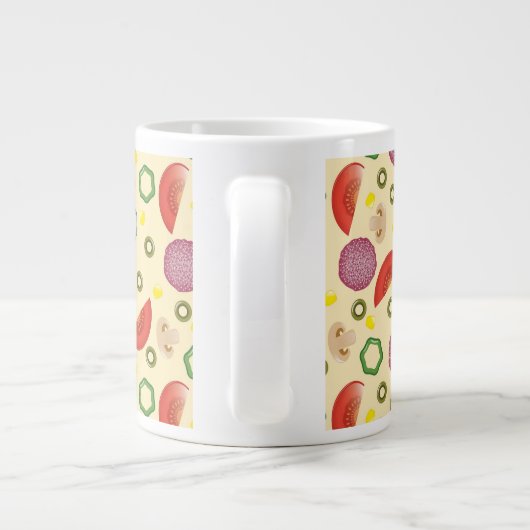 Pizza-Muster 2 Jumbo-Tasse (Rückseite)