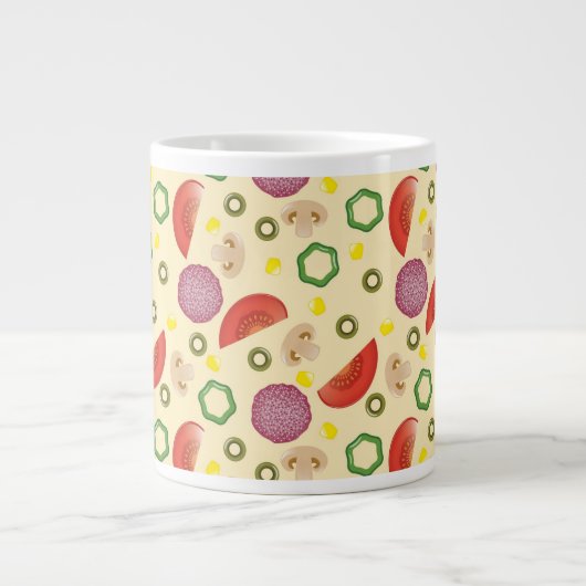 Pizza-Muster 2 Jumbo-Tasse (Vorderseite)