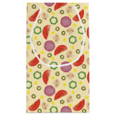 Pizza-Muster 2 Kleine Geschenktüte (Rückseite)