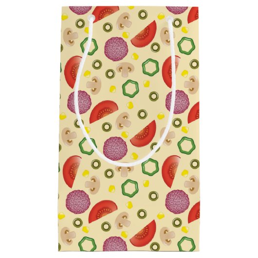 Pizza-Muster 2 Kleine Geschenktüte (Vorderseite)