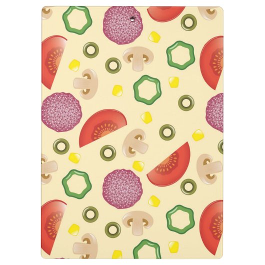 Pizza-Muster 2 Klemmbrett (Rückseite)