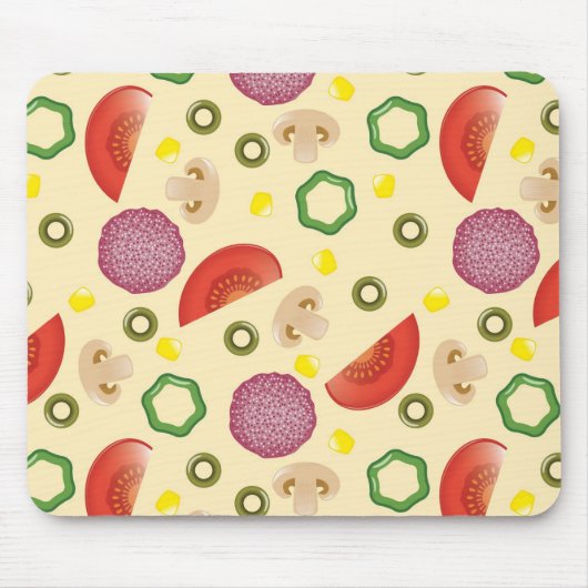 Pizza-Muster 2 Mousepad (Vorne)