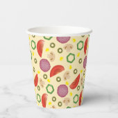 Pizza Muster 2 Pappbecher (Rückseite)