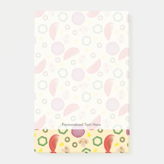 Pizza-Muster 2 Post-it Klebezettel (Vorderseite)